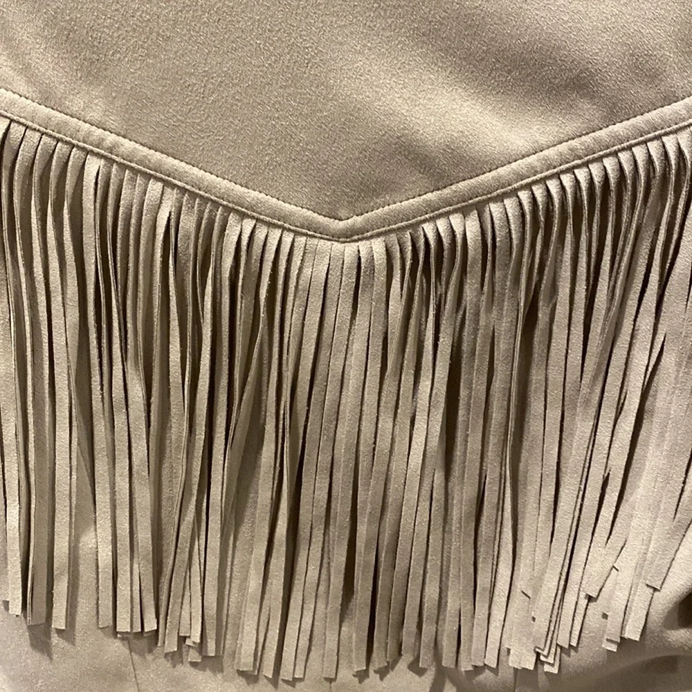 SCOOP VEGAN NWT FRINGE SHORT JACKET